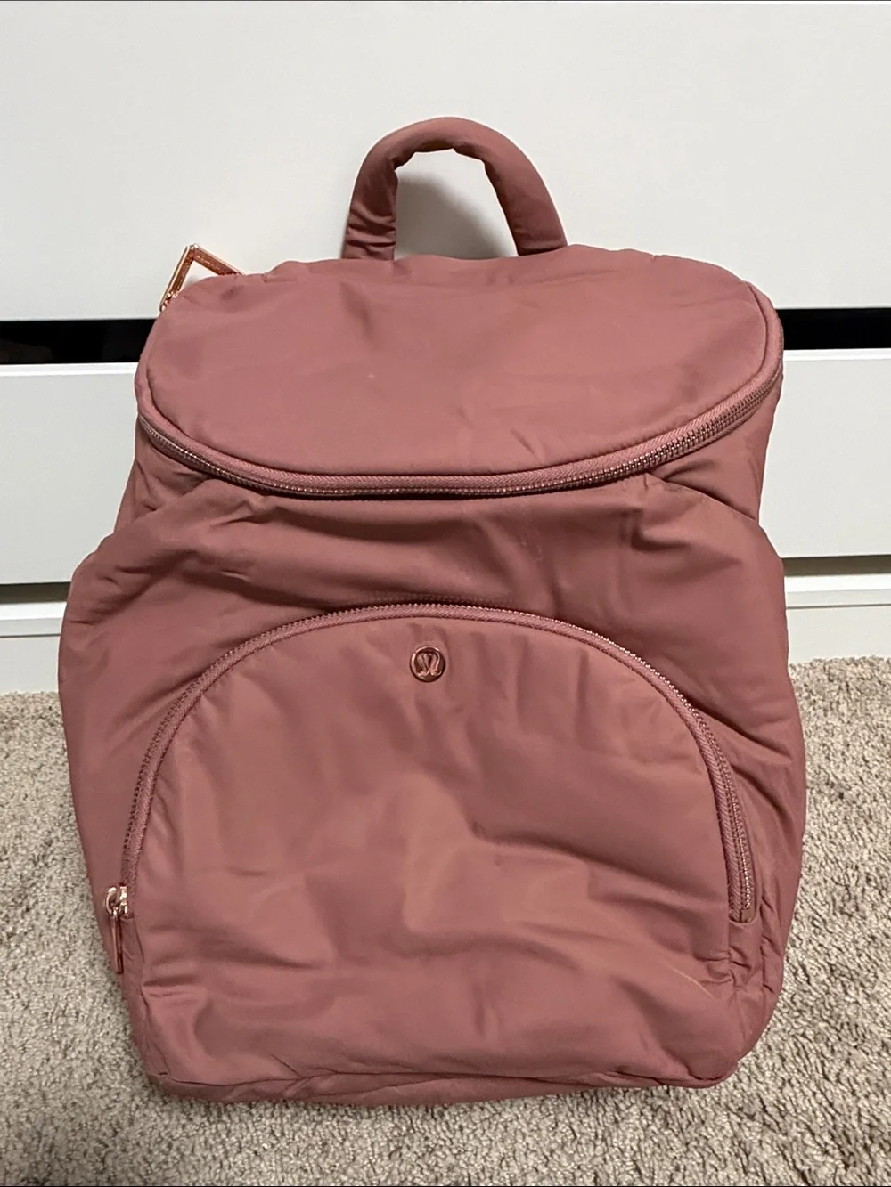 Lululemon Dusty Rose Backpack Set with Pouch and Changing Pad - Picture 2 of 10